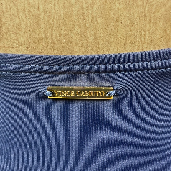 VINCE CAMUTO 1PC HALTER TIE SWIMSUIT IN NAVY - Picture 6 of 9